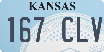 KS license plate 167CLV