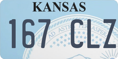 KS license plate 167CLZ