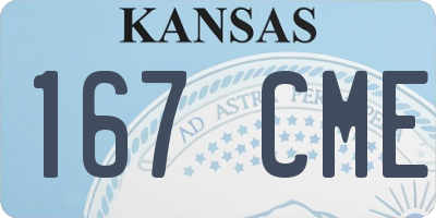 KS license plate 167CME