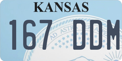 KS license plate 167DDM