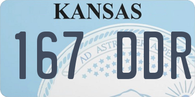 KS license plate 167DDR