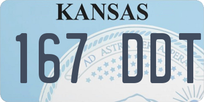KS license plate 167DDT