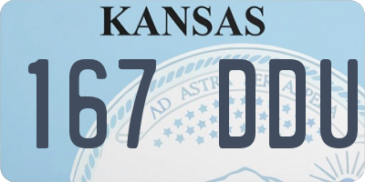 KS license plate 167DDU