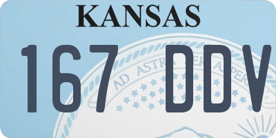 KS license plate 167DDV
