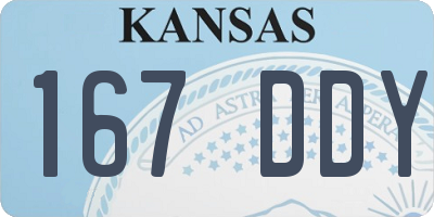 KS license plate 167DDY
