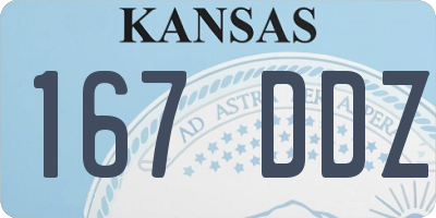 KS license plate 167DDZ