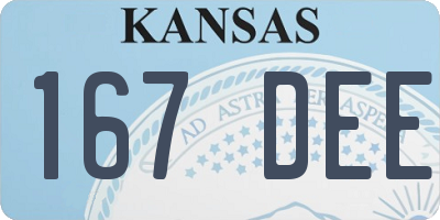 KS license plate 167DEE