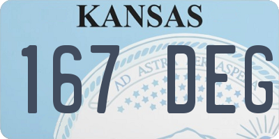 KS license plate 167DEG