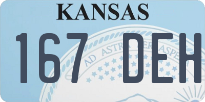KS license plate 167DEH