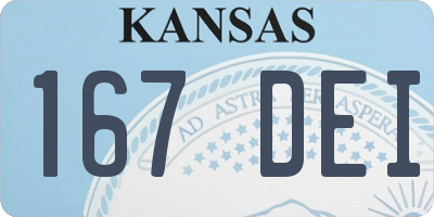 KS license plate 167DEI