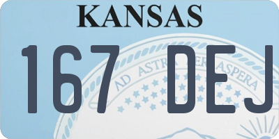 KS license plate 167DEJ