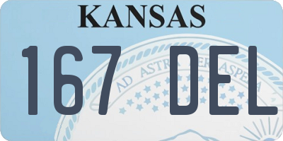 KS license plate 167DEL