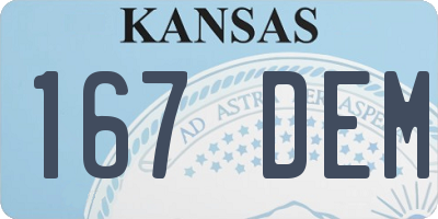 KS license plate 167DEM