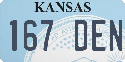 KS license plate 167DEN