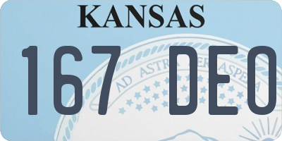 KS license plate 167DEO