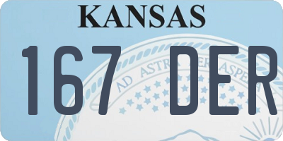 KS license plate 167DER