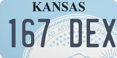 KS license plate 167DEX