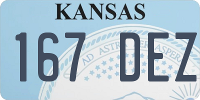 KS license plate 167DEZ