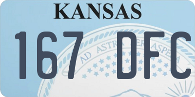 KS license plate 167DFC