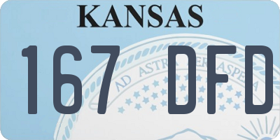 KS license plate 167DFD