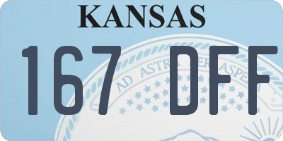 KS license plate 167DFF