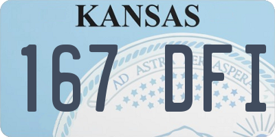 KS license plate 167DFI