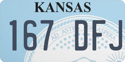 KS license plate 167DFJ