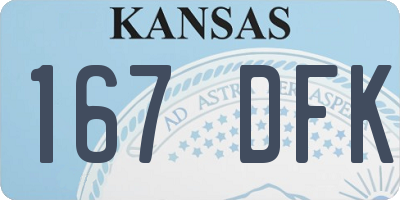 KS license plate 167DFK