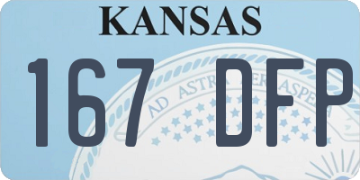 KS license plate 167DFP