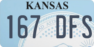 KS license plate 167DFS