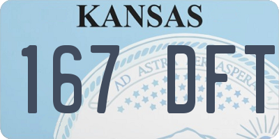 KS license plate 167DFT