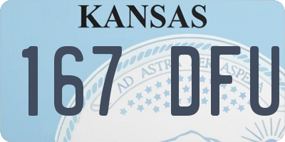 KS license plate 167DFU