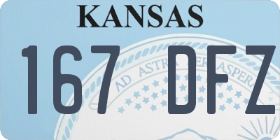 KS license plate 167DFZ