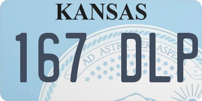 KS license plate 167DLP