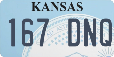 KS license plate 167DNQ