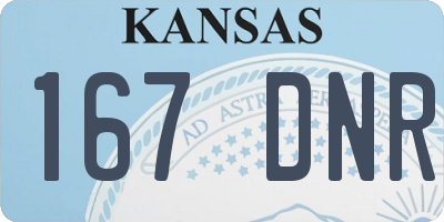 KS license plate 167DNR
