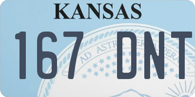 KS license plate 167DNT