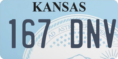 KS license plate 167DNV
