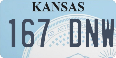KS license plate 167DNW