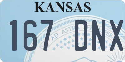 KS license plate 167DNX