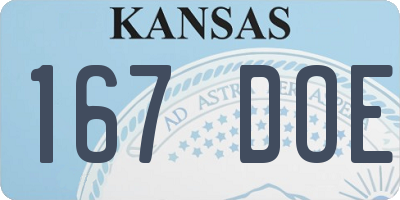 KS license plate 167DOE