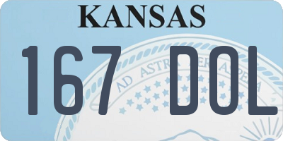 KS license plate 167DOL