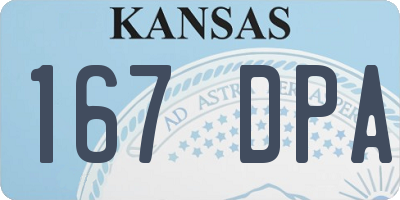 KS license plate 167DPA