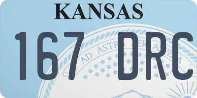 KS license plate 167DRC