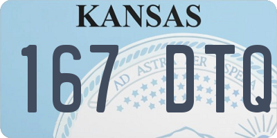 KS license plate 167DTQ