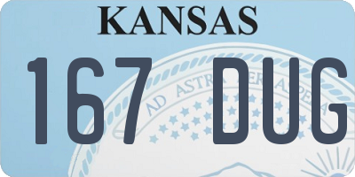 KS license plate 167DUG