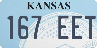 KS license plate 167EET