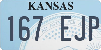 KS license plate 167EJP