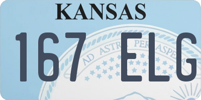 KS license plate 167ELG