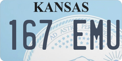 KS license plate 167EMU